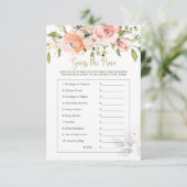 Baby shower Floral raadt het prijsspel (Staand voorkant)