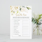 Baby shower Floral raadt het prijsspel (Staand voorkant)