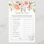 Baby shower Floral raadt het prijsspel (Voorkant)