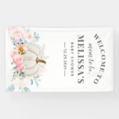 Baby shower Floral Roses Pumpkin Spandoek (Horizontaal)