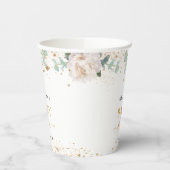 Baby shower florale eucalyptus greenery glitter papieren bekers (Links)