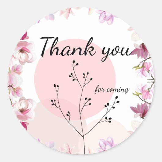 baby shower florastgradiënt ronde sticker (Voorkant)