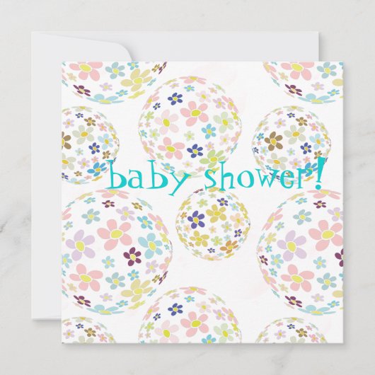 Baby shower Florentijnse luchtbellen Kaart (Voorkant)