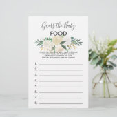 Baby shower Flowers Game - Raad eens het Baby (Staand voorkant)