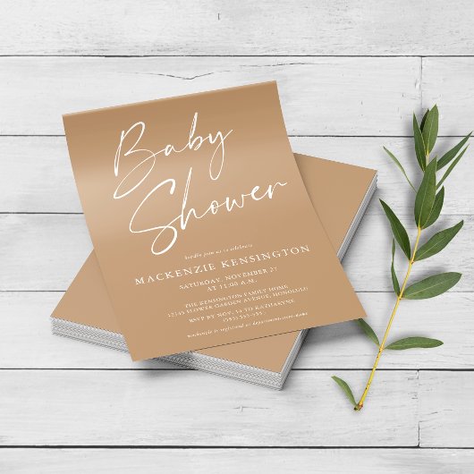 Baby shower FLYER met minimalistische budgettaire 