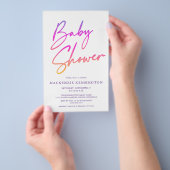 Baby shower FLYER-regenboogstraal voor eenvoudig s Flyer (Hand)