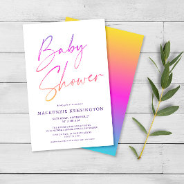 Baby shower FLYER-regenboogstraal voor eenvoudig s Flyer