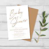 Baby shower FLYER VAN HET BEDRAG VAN DE Tan Earth 
