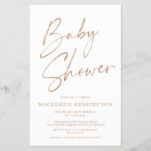 Baby shower FLYER VAN HET BEDRAG VAN DE Tan Earth  (Voorkant)