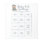 Baby shower Food Challenge Game Activiteit Notitie Notitieblok (Voorkant)