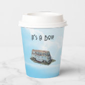 Baby shower for a boy, sedan papieren bekers (Achterkant)