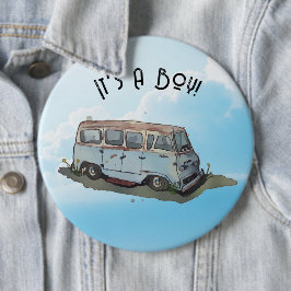 Baby shower for a boy, truck  ronde button 6,0 cm