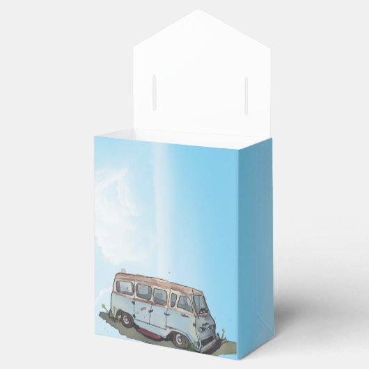 Baby shower for a boy, van and sedan bedankdoosjes (Geopend)