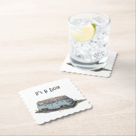 Baby shower for a boy, van kartonnen onderzetters