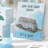 Baby shower for a boy, van reclamebord met voetstuk