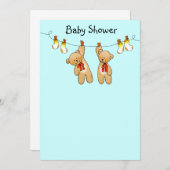 Baby shower for twins kaart (Voorkant / Achterkant)