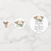 Baby shower "Forest Animal Greenery" Confetti (Achterkanten)