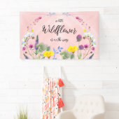 Baby shower Foto achtergrond, Wilde bloem Spandoek (Insitu)