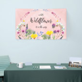 Baby shower Foto achtergrond, Wilde bloem Spandoek (Beurs)
