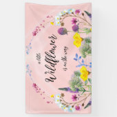 Baby shower Foto achtergrond, Wilde bloem Spandoek (Verticaal)