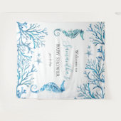 Baby shower Foto Achtergrond Zee Thema Wandkleed (Voorkant (horizontaal))