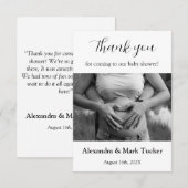 Baby shower Foto Bedankkaart (Voorkant / Achterkant)