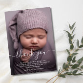 Baby shower Foto bedankt kaarten Aangepast