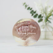 Baby shower Foto Confetti Feet Roos Gold Kaart (Staand voorkant)