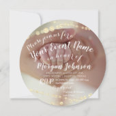 Baby shower Foto Confetti Feet Roos Gold Kaart (Voorkant)