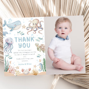 Baby Shower Foto Dankkaart Oceaandieren
