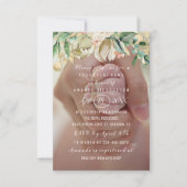 Baby shower Foto Flowers Brunch Mint Green Kaart (Voorkant)