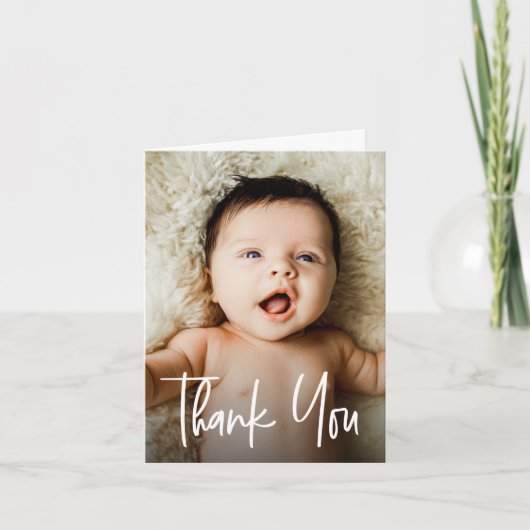 Baby shower foto Handlettering Minimale sjabloon (Voorkant)