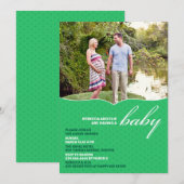 Baby shower foto platte uitnodiging (Voorkant / Achterkant)