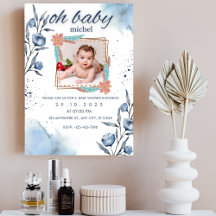 baby shower foto waterverf neutraal