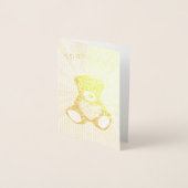 Baby shower Fototemplate Bedankt Gold Kaart (Voorkant)