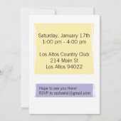 baby shower Fotouitnodiging Kaart (Achterkant)