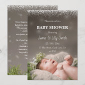 baby shower Fotouitnodiging Kaart (Voorkant / Achterkant)