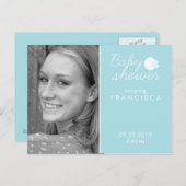 Baby shower Fotouitnodigingen Briefkaarten voor Jo (Voorkant / Achterkant)