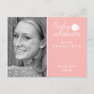 Baby shower Fotouitnodigingen met Vogel Briefkaart