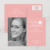 Baby shower Fotouitnodigingen met Vogel Briefkaart (Voorkant / Achterkant)