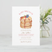 Baby shower Fruit Pannenkoek Brunch Kaart (Staand voorkant)