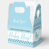 Baby shower Gable Box met Stroller - Baby Boy Bedankdoosjes (Geopend)