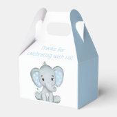 Baby shower Gable Box van de Elephant Waterverf va Bedankdoosjes (Achterkant)