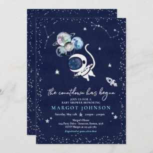 Baby shower Galaxy Baby shower Inv Kaart