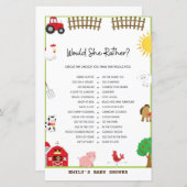 Baby shower game (Voorkant / Achterkant)