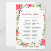 Baby shower game (Voorkant / Achterkant)