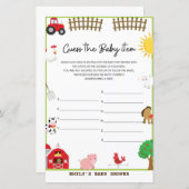 Baby shower game (Voorkant / Achterkant)