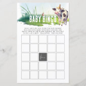 Baby shower Game Baby Bingo Party Koe (Voorkant)