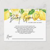 baby shower game Baby Bump Cards Lemons Informatiekaartje (Voorkant)