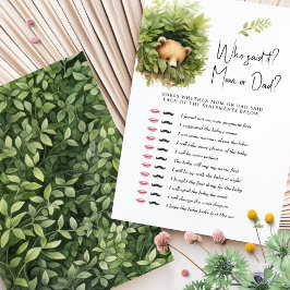 Baby shower Game Beer Wie heeft het gezegd? Mam of